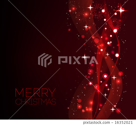 Merry Christmas red greeting card with snowflakes - Stock Illustration ...