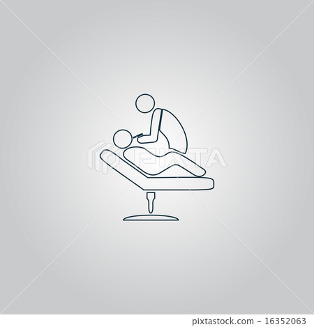 Dental clinic. Dentist treats teeth man in a chair 16352063