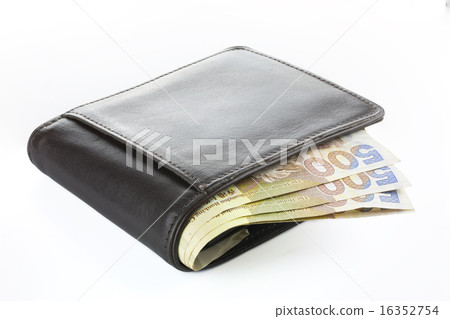 Wallet with money isolated on white background. Wallet with money isolated on white background. 16352754