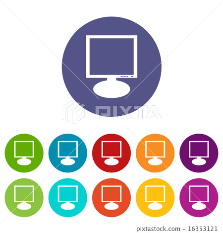 Monitor flat icon 16353121