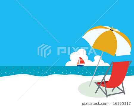 熱帶，海灘與棕櫚樹和木槿01 16355317