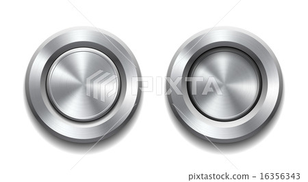 Realistic metal button - Stock Illustration [16356343] - PIXTA
