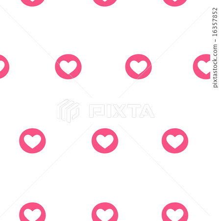 Seamless pattern with heart isolated on white - Stock Illustration ...