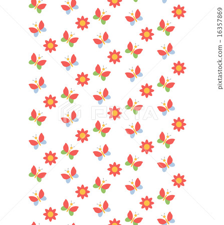 Spring seamless pattern with butterflie and flower - Stock Illustration ...