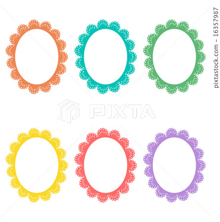 Lace frames isolated on white Lace frames isolated on white 16357987