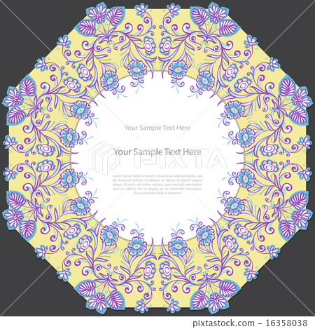 Vintage floral square frame. 16358038