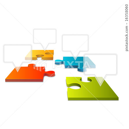 Puzzle Jigsaw Perspective Infographic Element 16358060