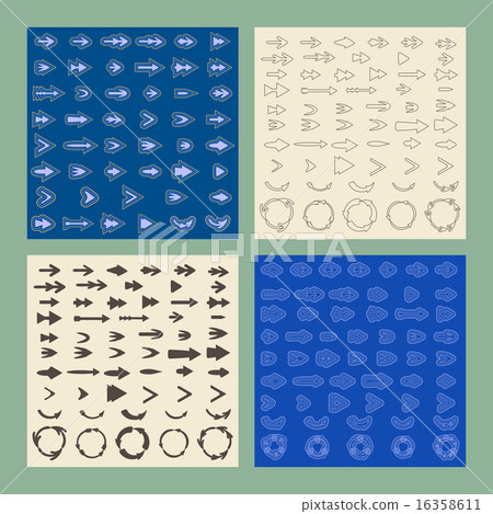 Arrows sign icon set. Editable and design suitable vector illustration. Arrows sign icon set. Editable and design suitable vector illustration. 16358611