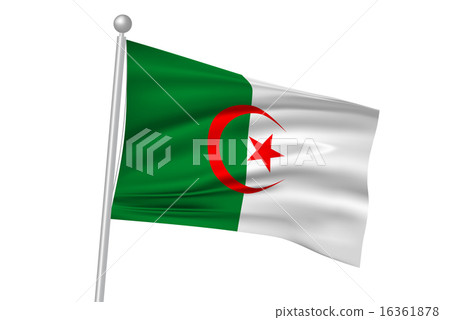 阿爾及利亞國旗的旗幟 阿爾及利亞國旗的旗幟 16361878