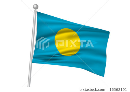 帕勞國旗的旗幟 帕勞國旗的旗幟 16362191