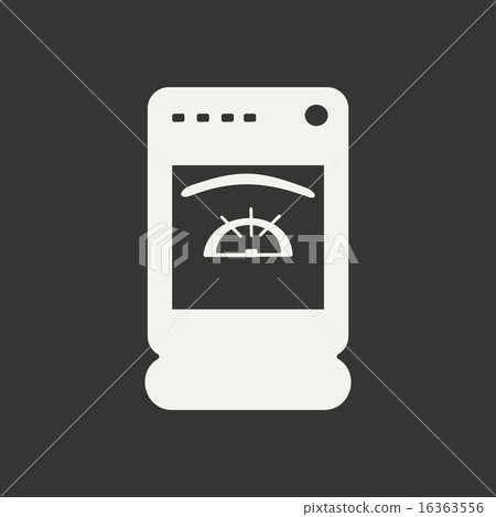 Flat in black and white mobile application cooker 16363556