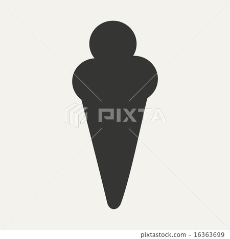Flat in black and white mobile application ice cream Flat in black and white mobile application ice cream 16363699
