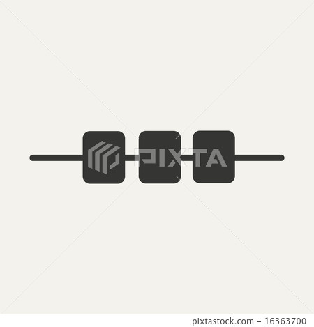 Flat in black and white mobile application barbecue 16363700