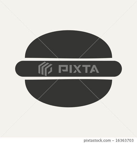 Flat in black and white mobile application hamburger Flat in black and white mobile application hamburger 16363703