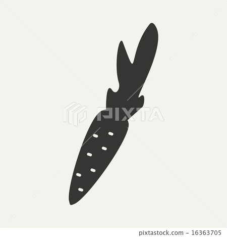 Flat in black and white mobile application carrot 16363705
