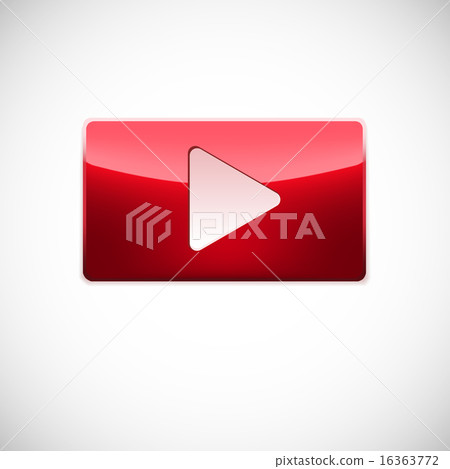Play button, red color. - Stock Illustration [16363772] - PIXTA