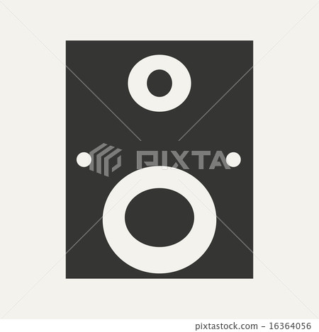 Flat in black and white mobile application subwoofer 16364056