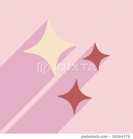 Flat with shadow icon and mobile application stars 16364378