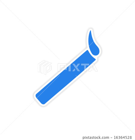 icon sticker realistic design on paper cigarette 16364528