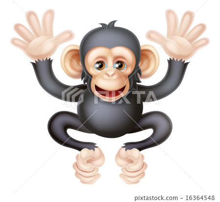 Cute Cartoon Baby Chimp Cute Cartoon Baby Chimp 16364548