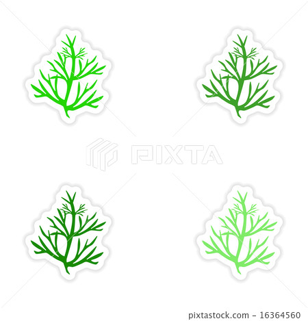 assembly realistic sticker design on paper seaweed assembly realistic sticker design on paper seaweed 16364560
