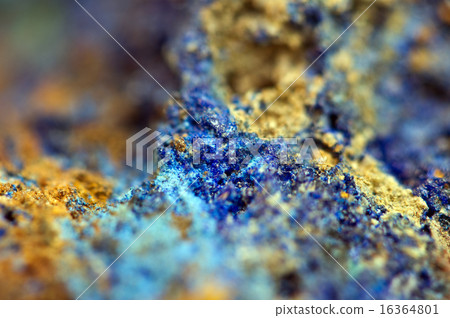 Azurite is a soft, deep blue copper mineral 16364801