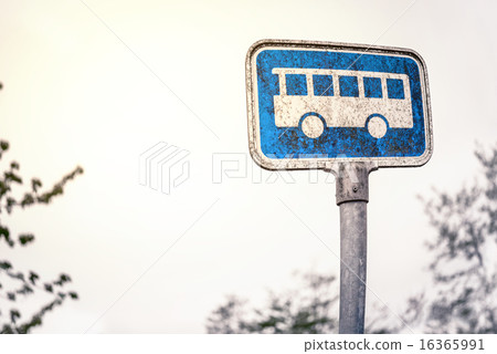 Retro bus stop sign 16365991