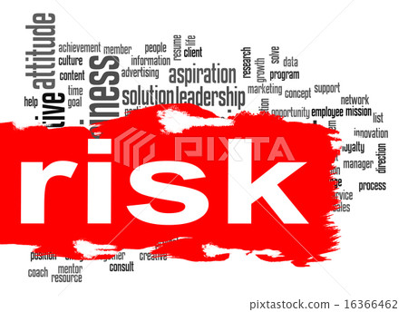 Risk word cloud with red banner Risk word cloud with red banner 16366462