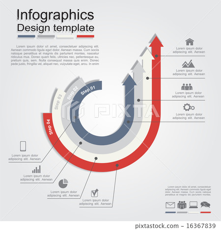 Sample Infographic Report Using Line Graphs Infographic report template with lines and... - Stock Illustration ...