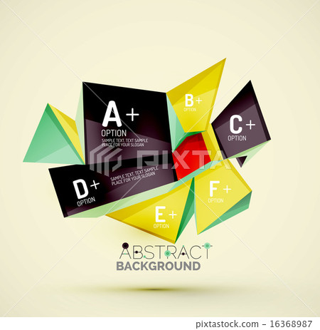 Geometric shapes with sample text. Abstract template Geometric shapes with sample text. Abstract template 16368987