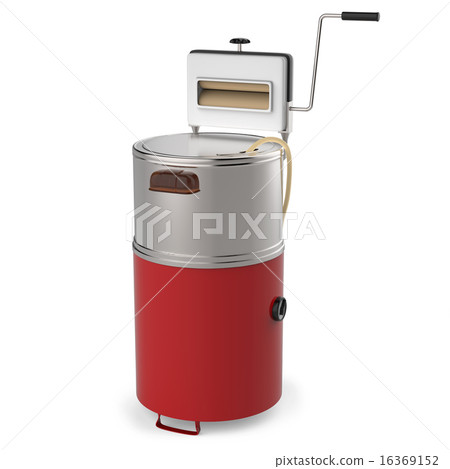 Old Washing Machine Isolated on White 16369152