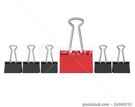 Black and Red Office Clips Row Black and Red Office Clips Row 16369153