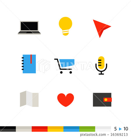 Different flat design interface icons - Stock Illustration [16369213 ...