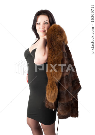 beautiful girl with warm coat 16369715