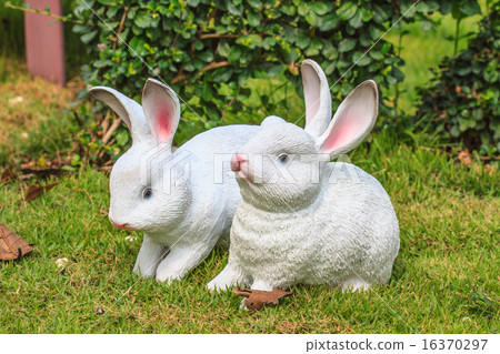 Statue of rabbit in the garden Statue of rabbit in the garden 16370297