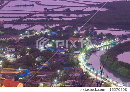 Shrimp farms and limestone mountains Shrimp farms and limestone mountains 16370308