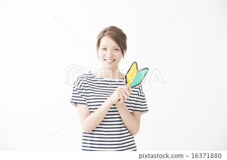 A woman with a beginner's mark 16371880