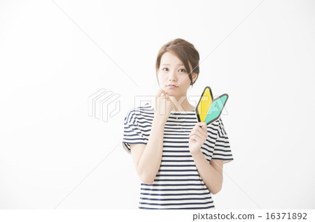 A woman with a beginner's mark 16371892