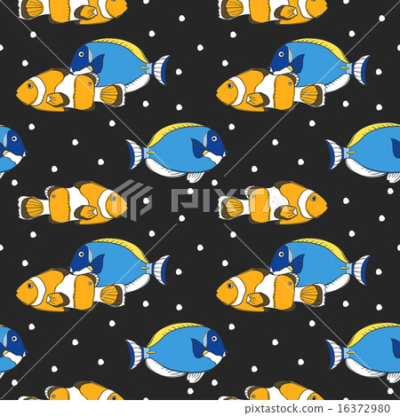 vector, backdrop, tropical fish - Stock Illustration [16372980] - PIXTA