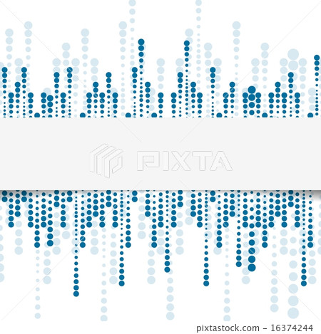Abstract tech geometric blue circles background 16374244