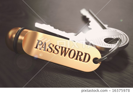 Keys with Word Password on Golden Label. Keys with Word Password on Golden Label. 16375978