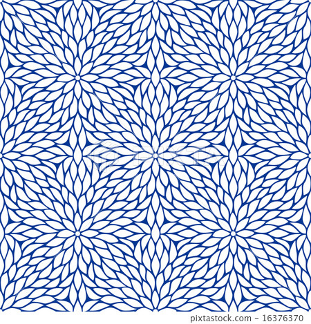 Muzuna菊花日本傳統圖案 16376370