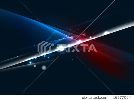Abstract color glowing lines in dark space with stars and light effects Abstract color glowing lines in dark space with stars and light effects 16377094