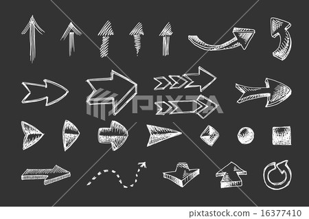hand drawn arrows icons set hand drawn arrows icons set 16377410