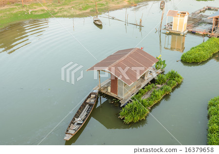 Floating wooden house in Thailand 16379658