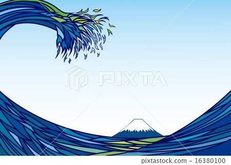 Waves and Mount Fuji 16380100