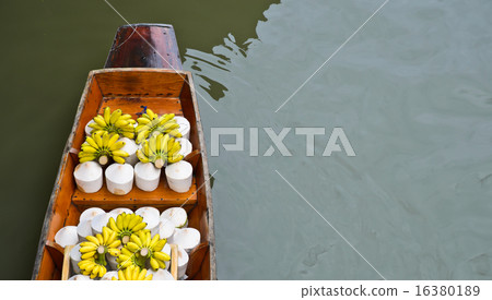 Tropical fruits for sale on floating market 16380189