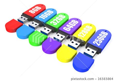 set of multicolored USB flash drive ss 16383864