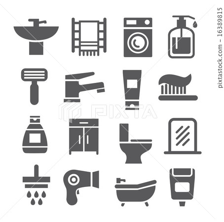 Bathroom icon set 16389815