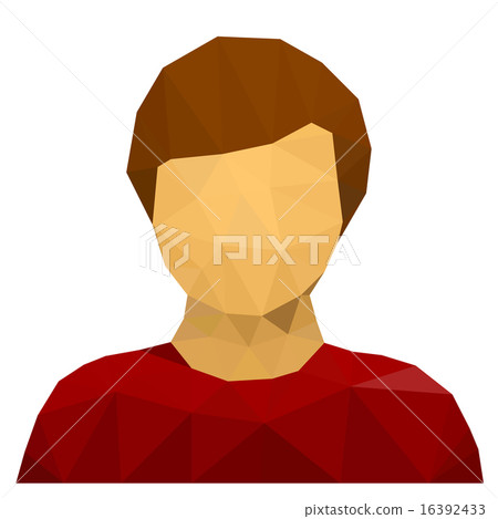 triangular male user avatar icon-插圖素材 [16392433] - PIXTA圖庫